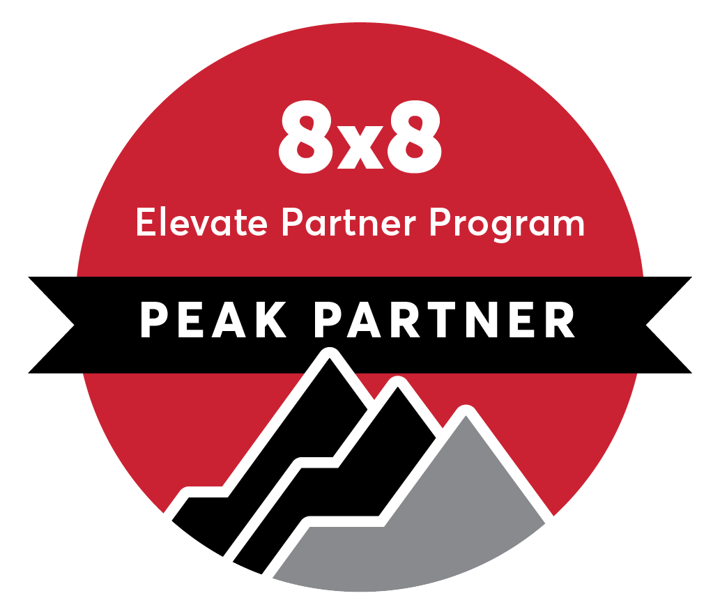 8x8 Peak Partner Status Logo